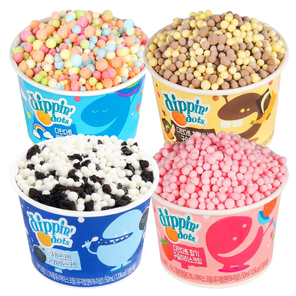 디핀다트 구슬아이스크림 4가지맛 12개세트  (초코바나나/딸기/레인보우/쿠키앤크림)