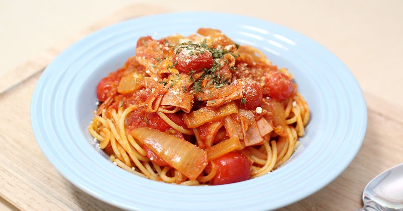 한국인 입맛에 딱 맞는 토마토 김치스파게티