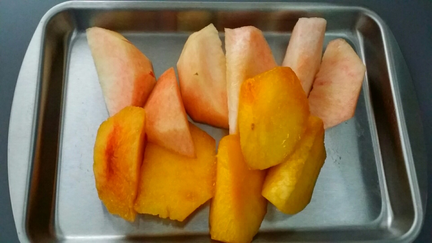 Peach sherbet, super simple dessert