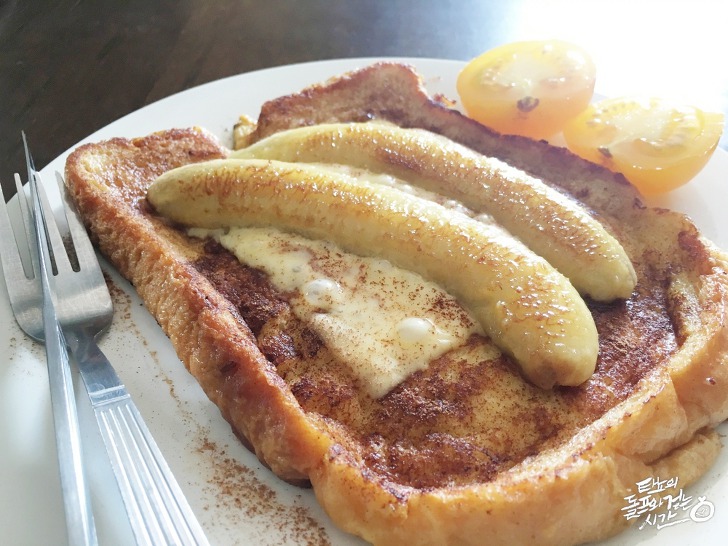 프렌치토스트 프랑스요리 조식 브랙퍼스트 breakfast 바나나 토스트 치즈토스트 아침식사 초간단아침