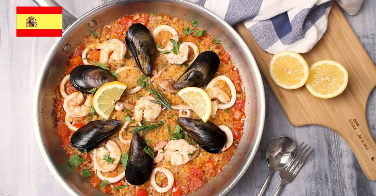스페인 요리 해물 빠에야 현지식으로 만들기 Seafood Paella