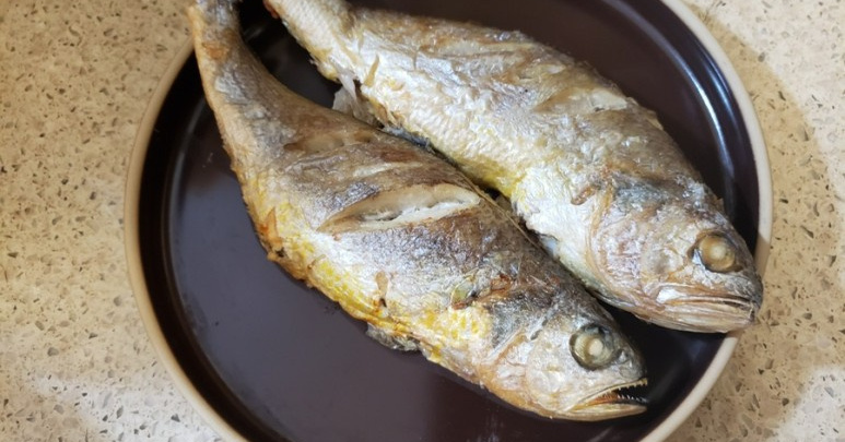How to bake dried yellow corvina. It's good even if you bake it