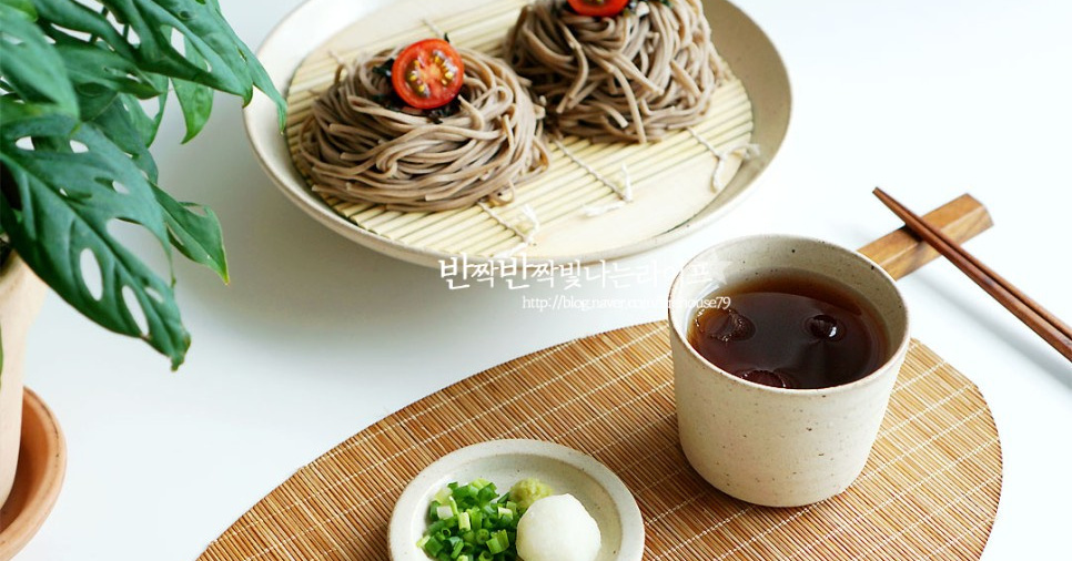 시원한 메밀소바 메밀국수 간단하게 만들기