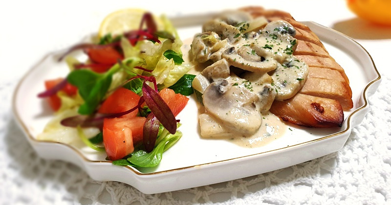 비비드키친 양념치킨소스 바베큐소스 닭가슴살 조리법 버섯두부스테이크 다이어트 식단 14