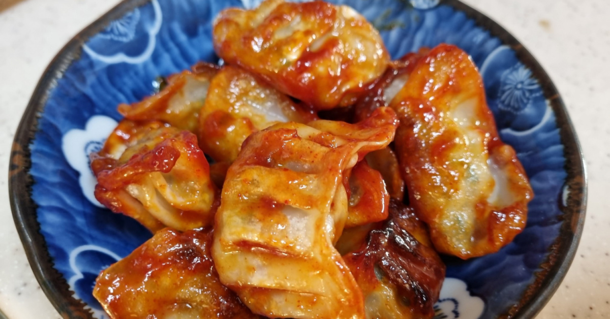 우리 아이가 순삭한 만두강정♡