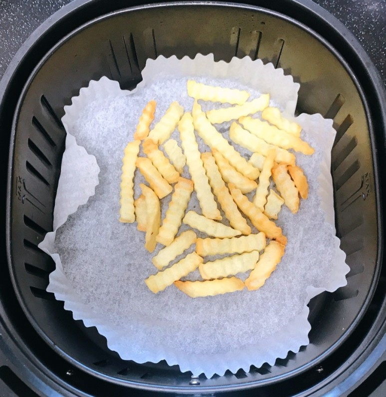 Papas fritas congeladas: Papas fritas con ajo.