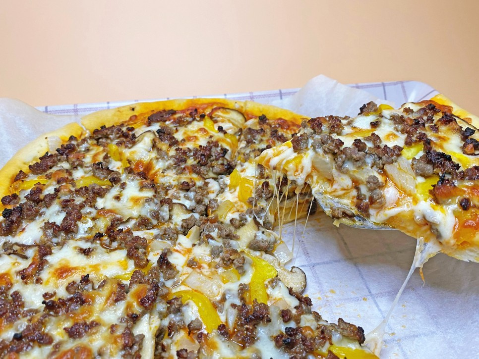 홈메이드 피자 고기 듬뿍 불고기 피자 만드는 법