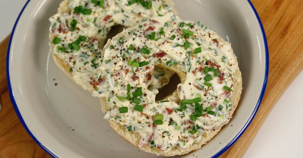 맛집따라 만들어봤는데 쪽파싫어하는 사람도 맛있다네요 | 쪽파크림치즈베이글