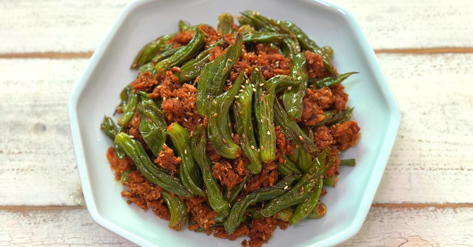 집밥 반찬 꽈리고추 참치볶음 만드는 법 이 조합 찬성해.