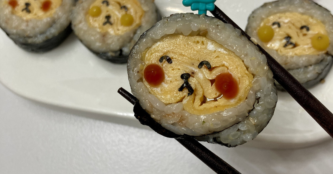 스마일김밥만들기 간단한재료로 귀여운비주얼 계란말이통째로들어간 스마일계란말이김밥레시피