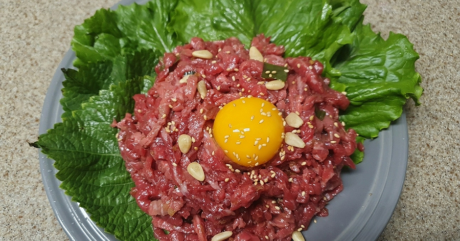 달달 고소한 육회 참기름 양념으로 만들기